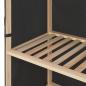 Preview: Kleiderschrank Grau 110 x 40 x 170 cm Stoff