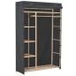 Preview: Kleiderschrank Grau 110 x 40 x 170 cm Stoff