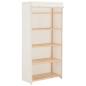 Preview: Kleiderschrank Weiß 79 x 40 x 170 cm Stoff