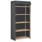 Preview: Kleiderschrank Grau 79 x 40 x 170 cm Stoff