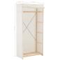 Preview: Kleiderschrank Weiß 79 x 40 x 170 cm Stoff