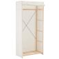 Preview: Kleiderschrank Weiß 79 x 40 x 170 cm Stoff