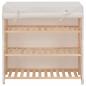 Preview: Schuhschrank mit Abdeckung Weiß 79 x 40 x 80 cm Stoff