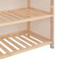 Preview: Schuhschrank mit Abdeckung Weiß 79 x 40 x 80 cm Stoff