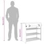 Preview: Schuhschrank mit Abdeckung Weiß 79 x 40 x 80 cm Stoff