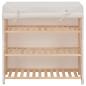 Preview: Schuhschrank mit Abdeckung Weiß 79 x 40 x 80 cm Stoff