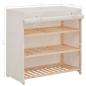 Preview: Schuhschrank mit Abdeckung Weiß 79 x 40 x 80 cm Stoff