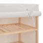 Preview: Schuhschrank mit Abdeckung Weiß 79 x 40 x 80 cm Stoff