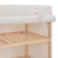 Preview: Schuhschrank mit Abdeckung Weiß 79 x 40 x 80 cm Stoff