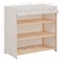 Preview: Schuhschrank mit Abdeckung Weiß 79 x 40 x 80 cm Stoff