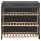 Preview: Schuhschrank mit Abdeckung Grau 79 x 40 x 80 cm Stoff