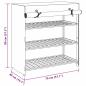 Preview: Schuhschrank mit Abdeckung Grau 79 x 40 x 80 cm Stoff