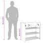 Preview: Schuhschrank mit Abdeckung Grau 79 x 40 x 80 cm Stoff