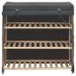 Preview: Schuhschrank mit Abdeckung Grau 79 x 40 x 80 cm Stoff