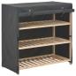 Preview: Schuhschrank mit Abdeckung Grau 79 x 40 x 80 cm Stoff
