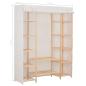 Preview: Kleiderschrank Weiß 135 x 40 x 170 cm Stoff