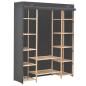 Preview: Kleiderschrank Grau 135 x 40 x 170 cm Stoff