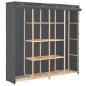 Preview: Kleiderschrank Grau 173 x 40 x 170 cm Stoff