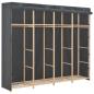 Preview: Kleiderschrank Grau 200 x 40 x 170 cm Stoff