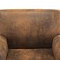 Preview: Sessel Braun Kunstleder Wildleder-Optik
