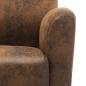 Preview: Sofasessel Braun 70x69x72 cm Wildlederimitat