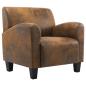 Preview: Sofasessel Braun 70x69x72 cm Wildlederimitat
