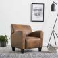 Preview: Sessel Braun Kunstleder Wildleder-Optik
