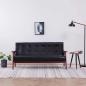 Preview: 3-Sitzer-Sofa Schwarz Kunstleder