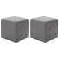 Preview: ARDEBO.de - Nachttische 2 Stk. Grau 30×30×30 cm Kunstleder