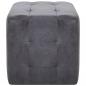 Preview: Nachttische 2 Stk. Grau 30x30x30 cm Wildleder-Optik