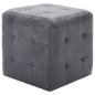Preview: Nachttische 2 Stk. Grau 30x30x30 cm Wildleder-Optik