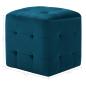Preview: Nachttische 2 Stk. Blau 30×30×30 cm Samtstoff