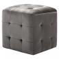 Preview: Nachttische 2 Stk. Grau 30x30x30 cm Samtstoff