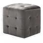 Preview: Nachttische 2 Stk. Grau 30x30x30 cm Samtstoff