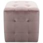 Preview: Nachttische 2 Stk. Rosa 30x30x30 cm Samtstoff