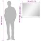 Preview: Wandspiegel mit Regal 80×60 cm Hartglas