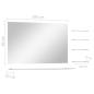 Preview: Wandspiegel mit 5 Ablagen Silbern 100×60 cm 