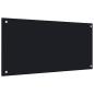 Preview: Küchenrückwand Schwarz 80x40 cm Hartglas