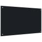 Preview:  Küchenrückwand Schwarz 100x60 cm Hartglas