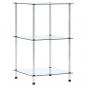 Preview: ARDEBO.de - Regal mit 3 Ablagen Transparent 40x40x67 cm Hartglas