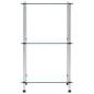 Preview: Regal mit 3 Ablagen Transparent 40x40x67 cm Hartglas