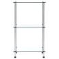 Preview: Regal mit 3 Ablagen Transparent 40x40x67 cm Hartglas