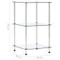 Preview: Regal mit 3 Ablagen Transparent 40x40x67 cm Hartglas
