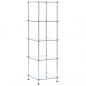 Preview: Regal mit 5 Ablagen Transparent 40x40x130 cm Hartglas