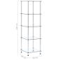 Preview: Regal mit 5 Ablagen Transparent 40x40x130 cm Hartglas