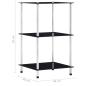 Preview: Regal mit 3 Ablagen Schwarz 40x40x67 cm Hartglas