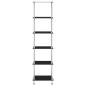 Preview: Regal mit 6 Ablagen Schwarz 40x40x160 cm Hartglas