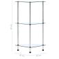 Preview: Regal mit 3 Ablagen Transparent 30x30x67 cm Hartglas