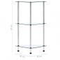Preview: Regal mit 3 Ablagen Transparent 30x30x67 cm Hartglas