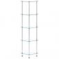 Preview: Regal mit 5 Ablagen Transparent 30x30x130 cm Hartglas